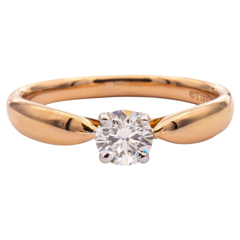 Tiffany and Co. 18K Rose Gold Harmony Diamond Engagement Ring 0.31ct Round  IVS1 at 1stDibs | tiffany harmony wedding band, tiffany harmony engagement  ring, ivs1 diamond