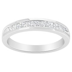 Alex Jona White Diamond 18k White Gold Band Ring For Sale at 1stDibs