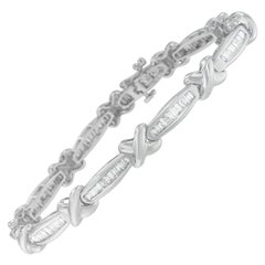 Bracciale X-Link in oro bianco 14K con diamanti da 2,0 carati