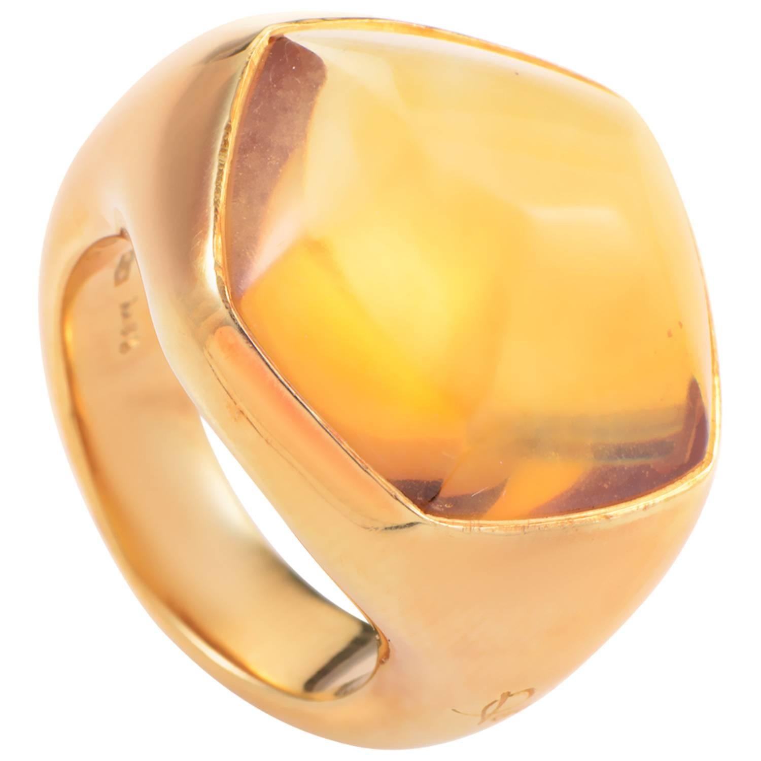 Pomellato Citrine Gold Ring