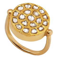 Ouroboros 'Sun, ' Diamond Kundan Ring