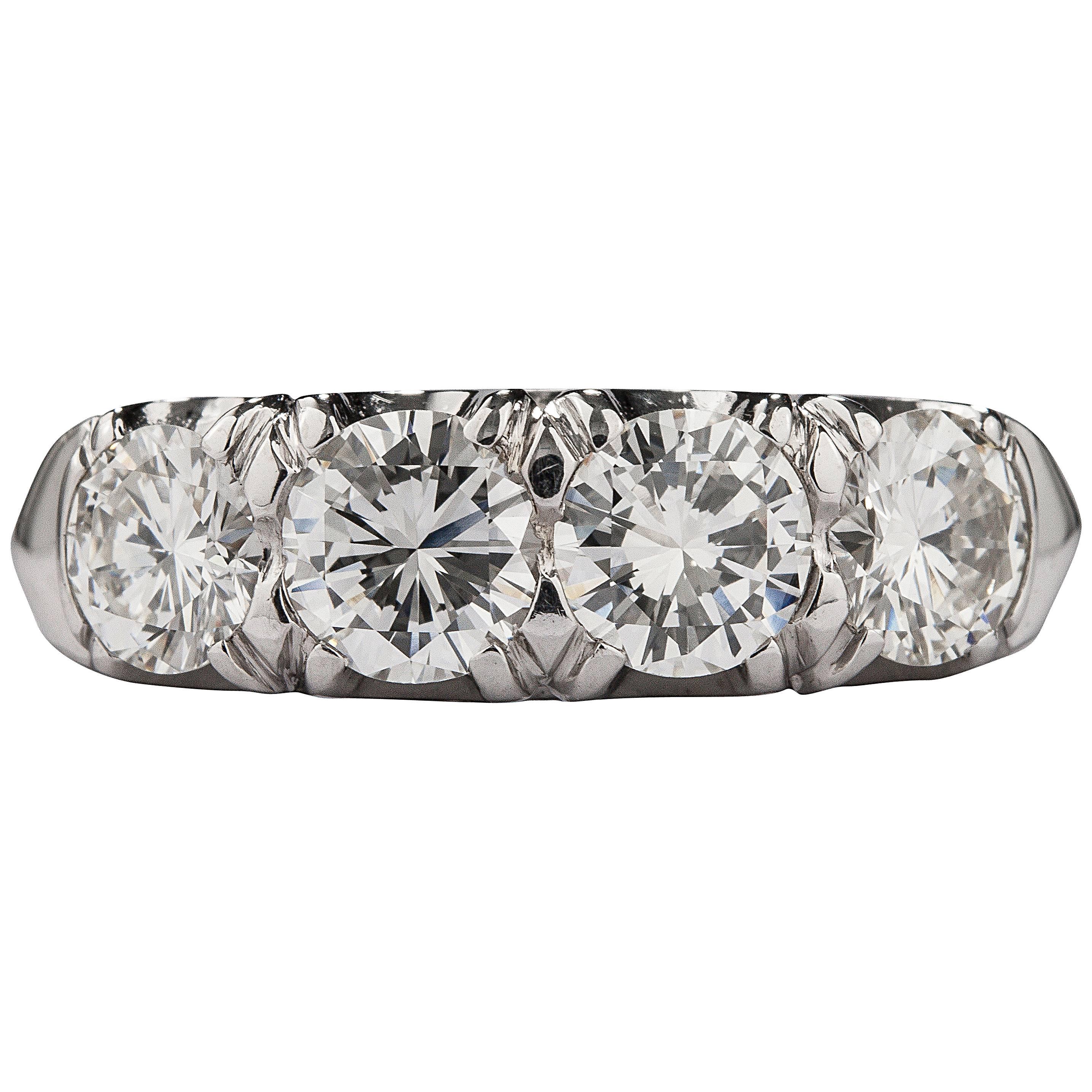 Four-Stone 1.20ctw Diamond Ring  For Sale