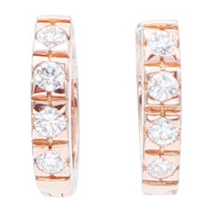 Diamonds, 18 Karat Rose Gold Modern Earrings