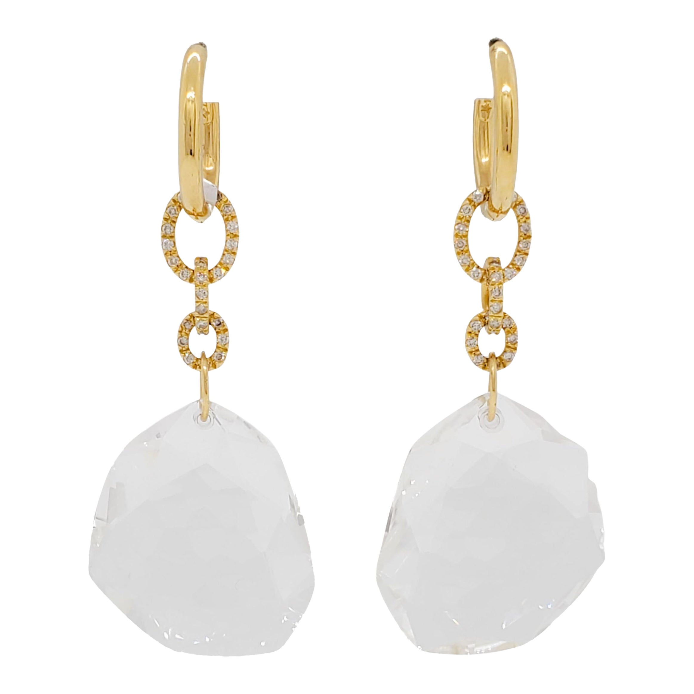 H. Stern and DVF Collaboration Dangle Earrings with Diamonds in 18k Yellow Gold
