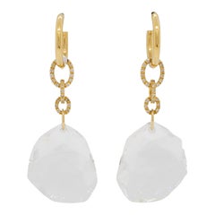 Pendants d'oreilles en or jaune 18 carats avec diamants, réalisés par H. Stern et DVF Collaboration