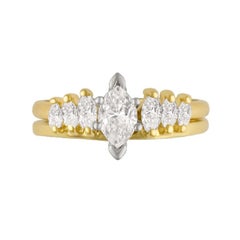 Diamond Ring in 14k Yellow Gold with a .50cts Marquise 'G Color SI-1 Clarity'