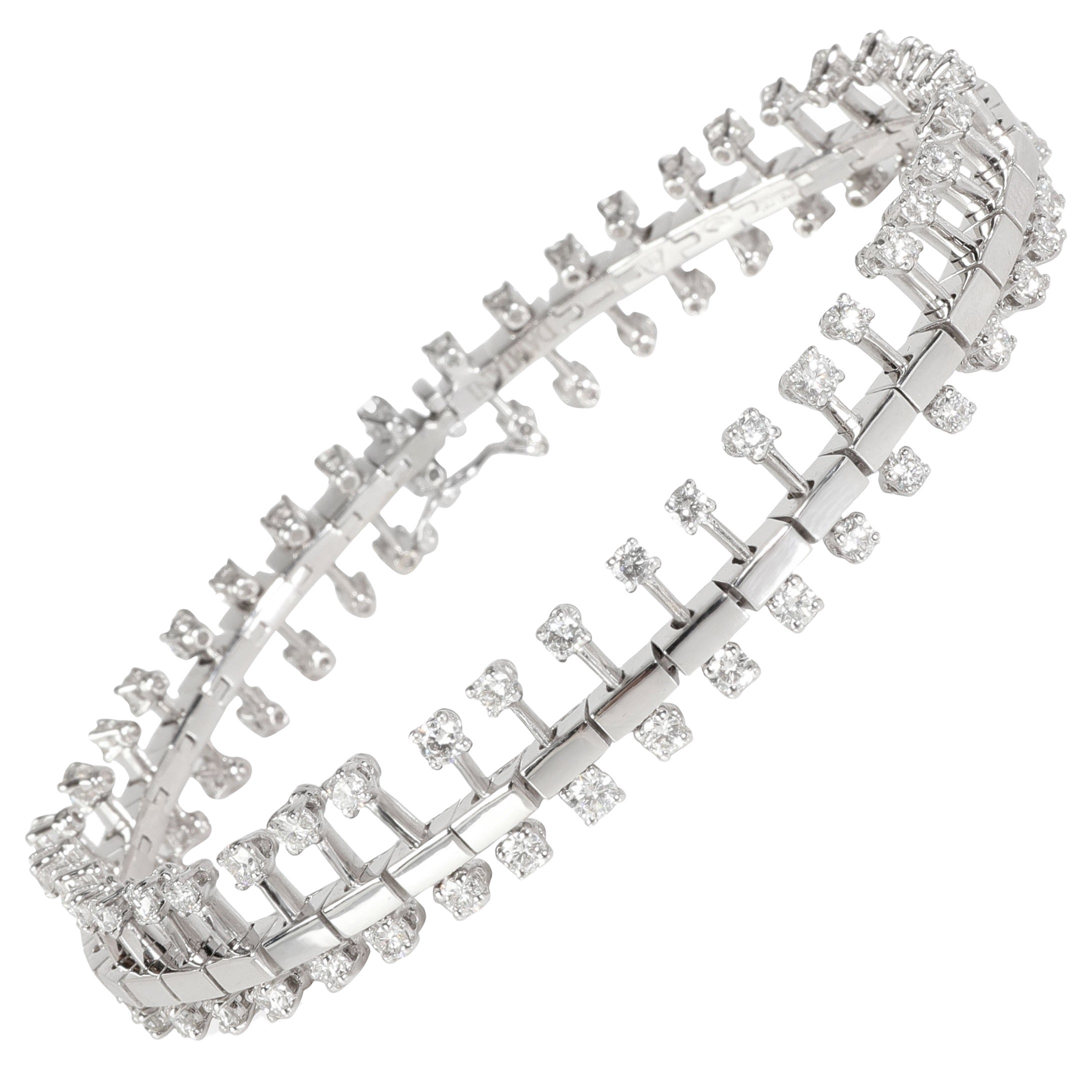 Damiani Diamond Bracelet in 18K White Gold 3.15 Ctw