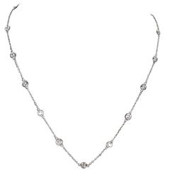 2.29 Carats Diamond Gold Diamond by The Yard Necklace 6