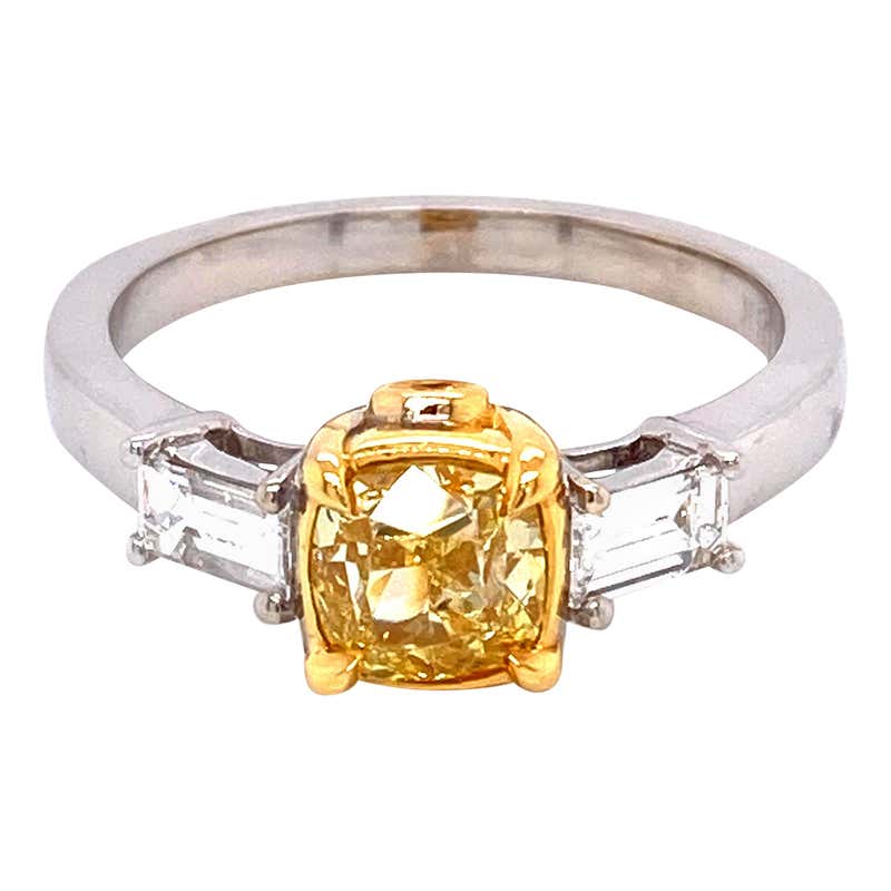 Certified Intense Red Ruby and Diamond Three Stones Ring For Sale at ...