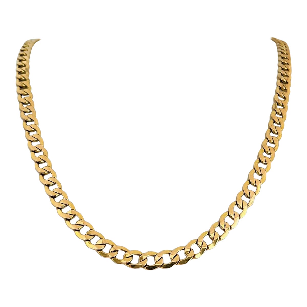 10 Karat Yellow Gold Hollow Curb Link 