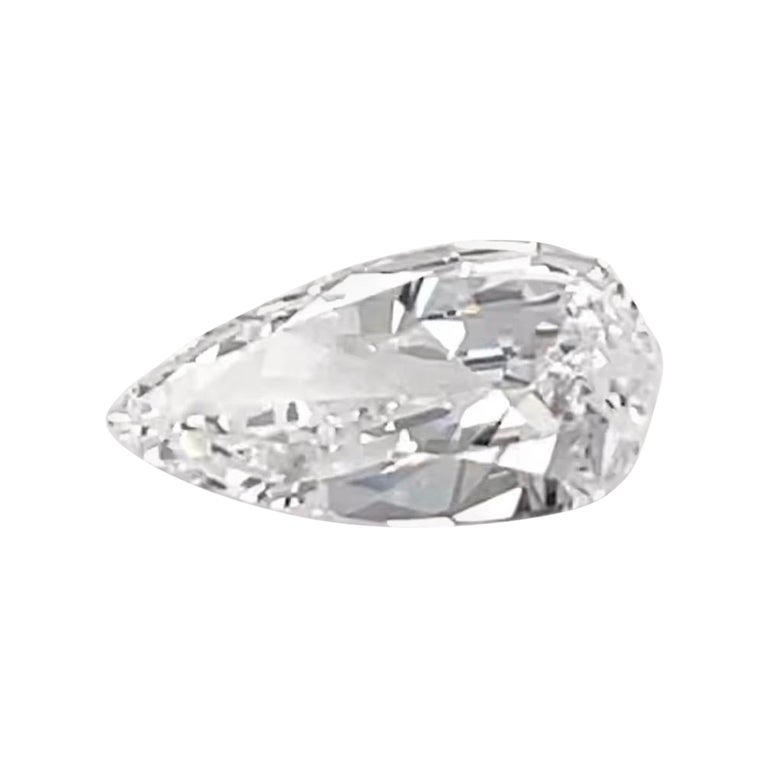 Rare 3 Carat D IF Pear GIA#2203210541 Certified Natural Diamond '4 Carat Spread' For Sale