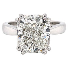 Alexander HRD Certified F VS1 5.01ct Cushion Diamond Solitaire Ring 18k