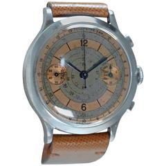 Eberhard Stainless Steel Chronograph Wristwatch