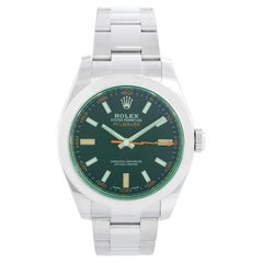 Rolex "Green" Milgauss Stainless Steel Men's Watch 116400 V