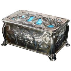 Omar Ramsden & Alwyn Carr 1902 Silver And Enamel Cigarette Box