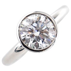 Tiffany & Co. 1.87 Carat Round Brilliant D VS2 Diamond Ring