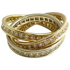Cartier Diamond Gold Trinity Ring  with papers 