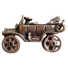 Silver Vintage Classic Car Charm Wheels Spin