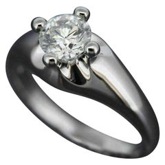 Bvlgari Corona 0.70ct Diamond Solitaire Ring Platinum 950 US 6.25