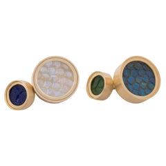 Used Ouroboros Snakeskin Cufflinks set in Gold