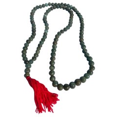 Perles de jade 40" de longueur