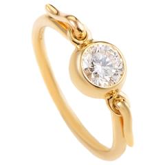 Tiffany & Co. Diamonds by the Yard Diamond Gold Solitaire Ring