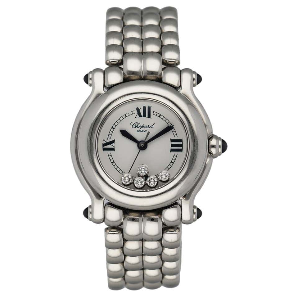 Ladies Chopard Happy Sport Floating Diamond Snowflake 27/8949 at 1stDibs