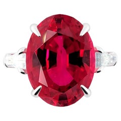 Emilio Jewelry Certified 8.00 Carat Ruby Diamond Ring
