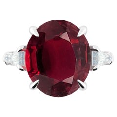 Bague Emilio Jewelry certifiée avec rubis de 6,90 carats et diamants 