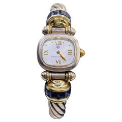 Used David Yurman Ladies Tanzanite Yellow Gold and Sterling Silver Watch