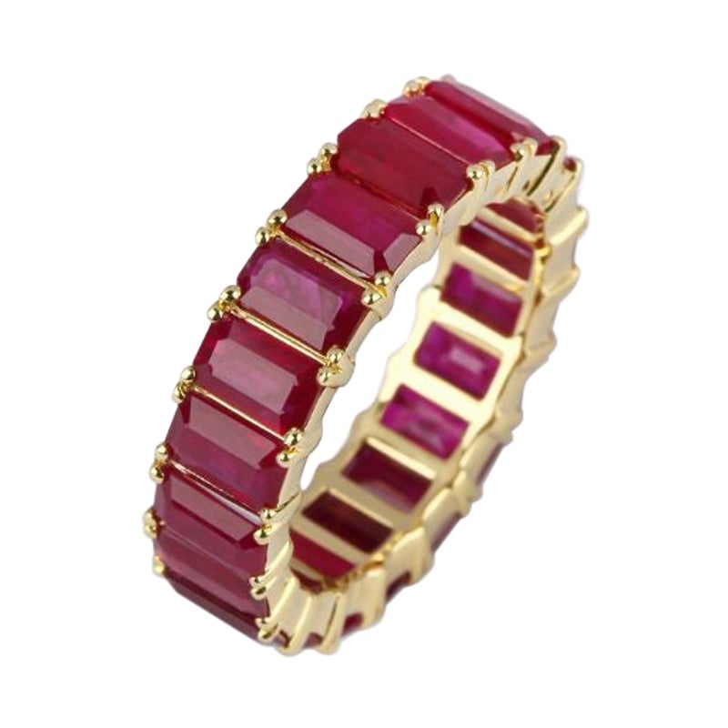 For Sale:  Ruby Eternity Band in 18K Yellow Gold