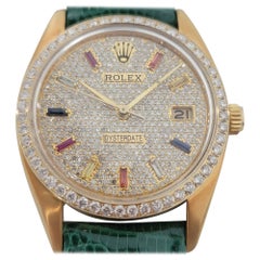 Mens Rolex Oysterdate Ref 6494 Gold-Capped 18k Diamond Bezel 1950s RA16