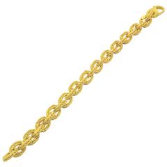 Italian Braided Gold Link Bracelet