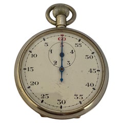 Antique Silver Plated Stop Watch