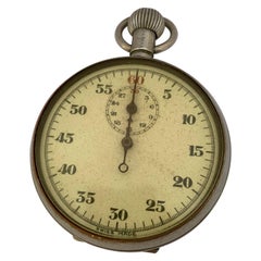 Antike mechanische versilberte Stop-Uhr, antik