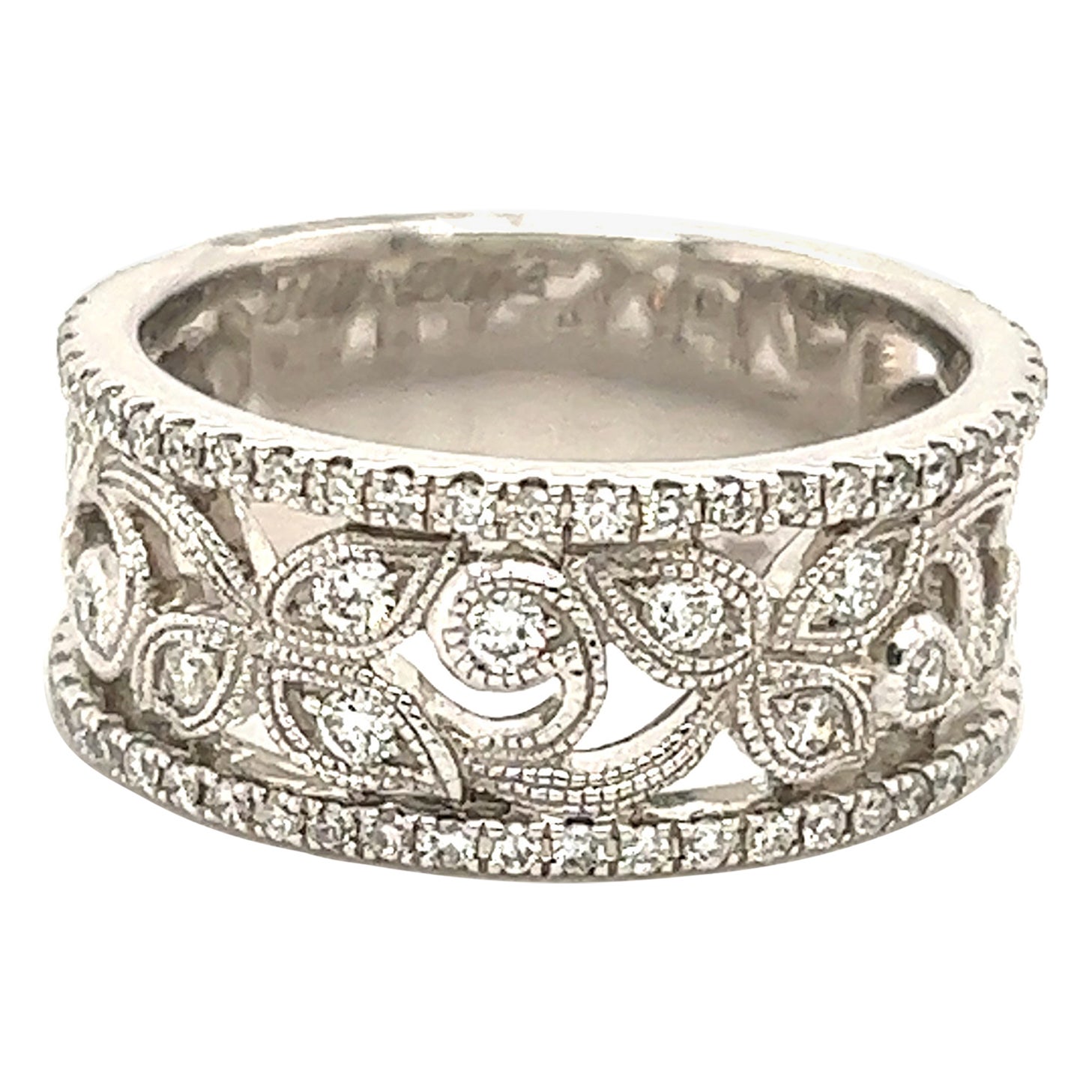 Neil Lane Decorative Diamond Band Ring 14k White Gold