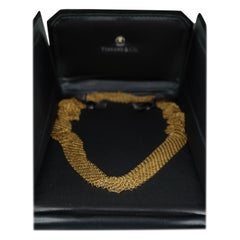 Elsa Peretti Mesh Yellow Gold Necklace for Tiffany & Co.