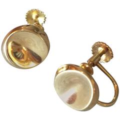 Vintage Georg Jensen Gold Earring No. 1136D by Nanna Ditzel