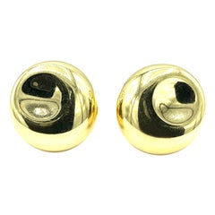 Tiffany & Co. Elsa Peretti 18K Yellow Gold Button Earrings