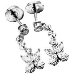 Tiffany & Co. Victoria 1 Carat Diamond Platinum Drop Dangle Earrings