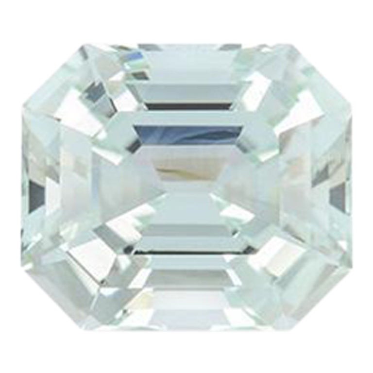 Mint Tourmaline Ring Gem 7.91 Carat Emerald Cut Loose Gemstone