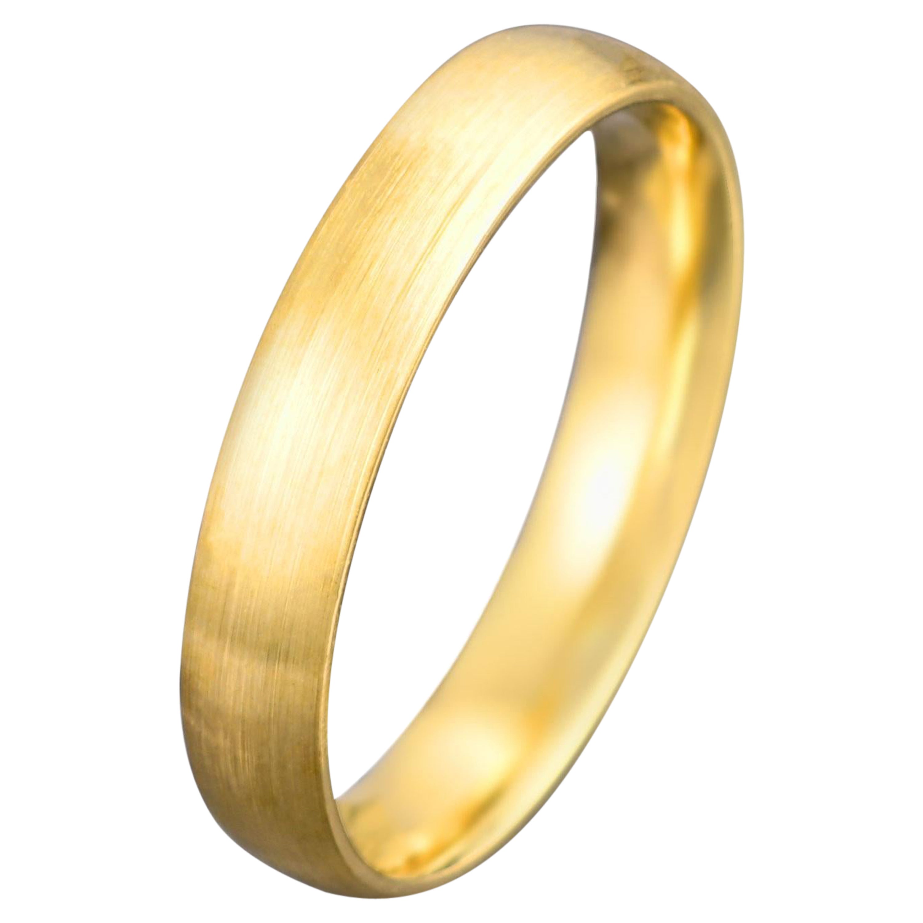 Customizable Single Diamond Wedding Band, 14k Solid Yellow Gold Band, 0