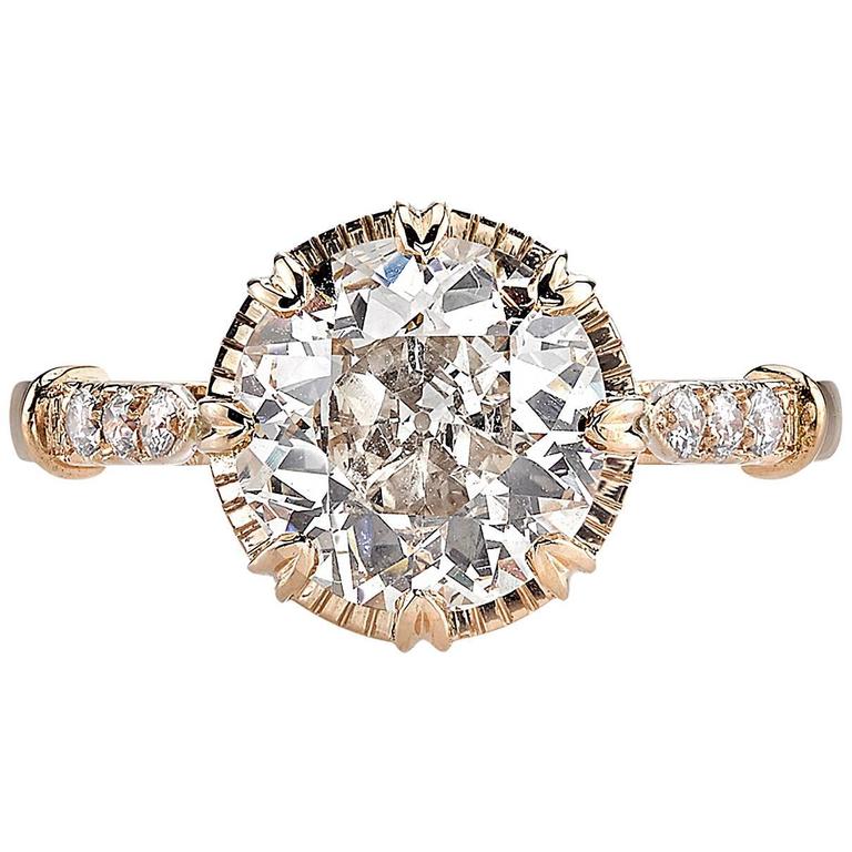 Beautiful Brown Diamond Gold Engagement Ring