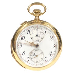 Antique Audemars Piguet Minute Repeater Chronograph Pocket Watch Historic Presentation