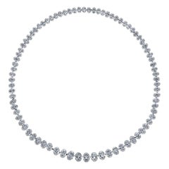 Emilio Jewelry, collier layout de diamants ovales certifiés GIA de 16,88 carats