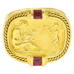 SeidenGang Ruby 18 Karat Yellow Gold Cupid Venus Classic Ring