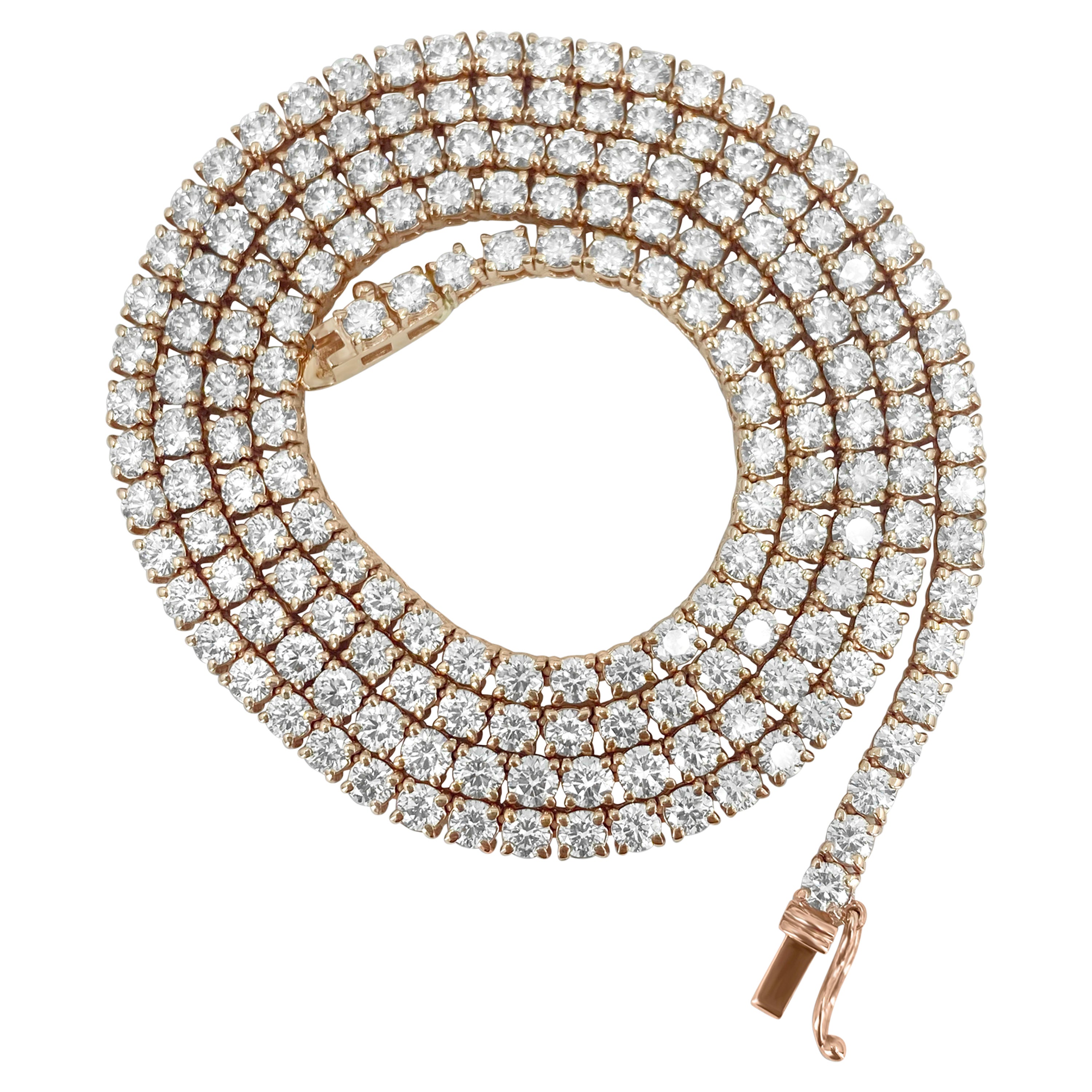 Vvs 18k Tennis Chain - 8 For Sale on 