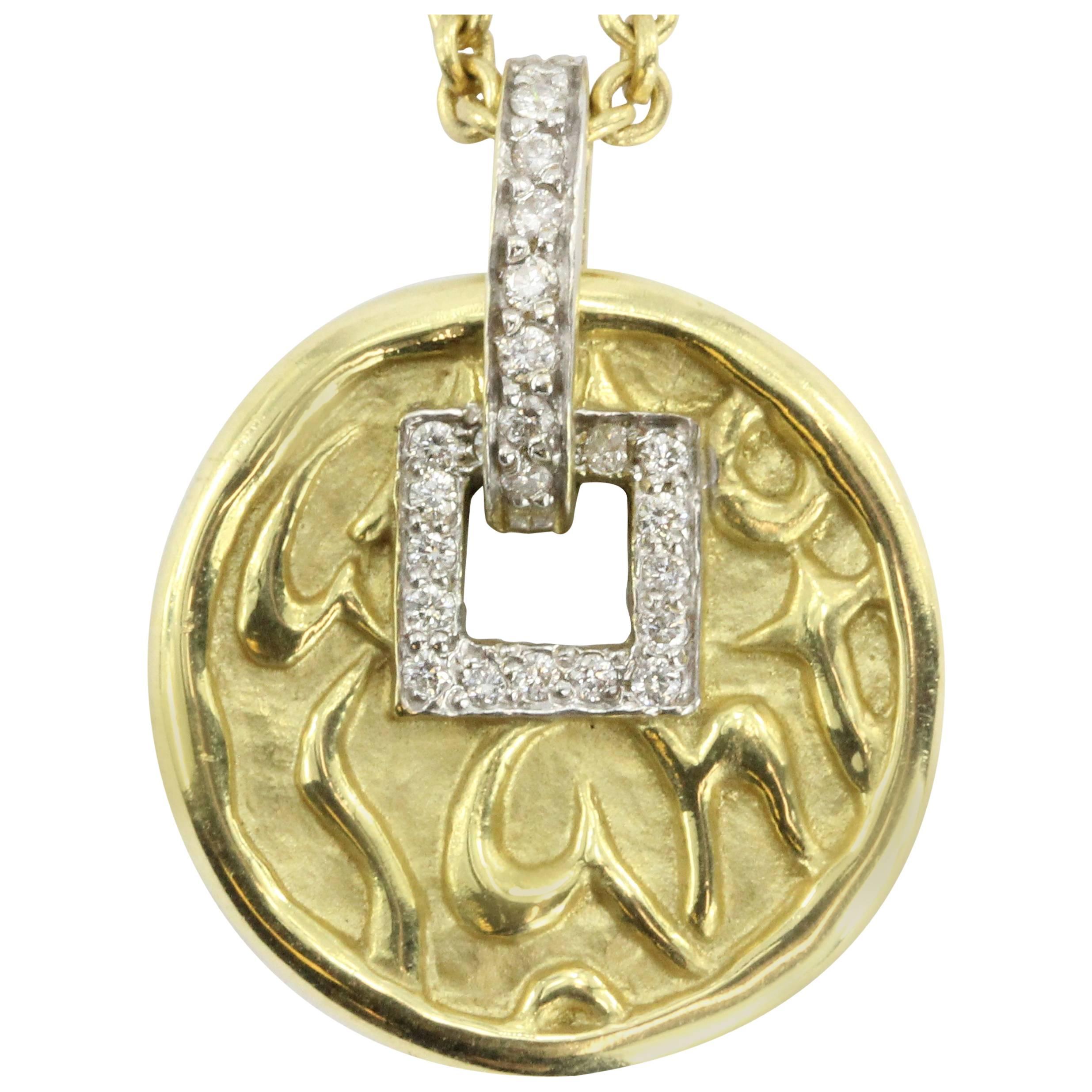 SeidenGang Liebe des Lebens Diamant Gold Charme