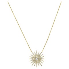 Luxle 14k Gold 1/2 Carat T.W. Diamond Starburst Necklace