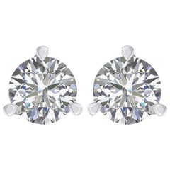 Harakh GIA Certificado 2.00 Quilates F Color VS2 Claridad 18 Kt Pendientes de Diamantes